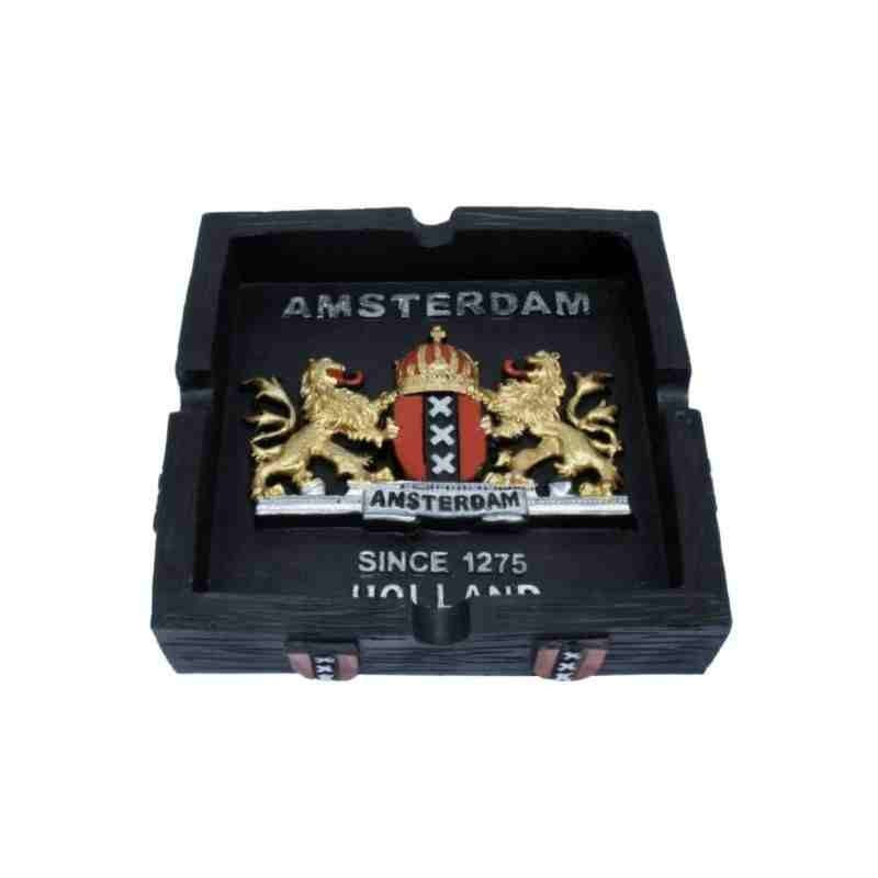 CENICERO RESINA NEGRA AMSTERDAM - 1