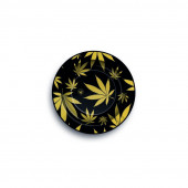 CENICERO METAL HOJA DORADA