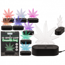 LAMPARA 3D HOJA CANNABIS