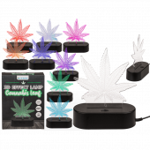 LAMPARA 3D HOJA CANNABIS