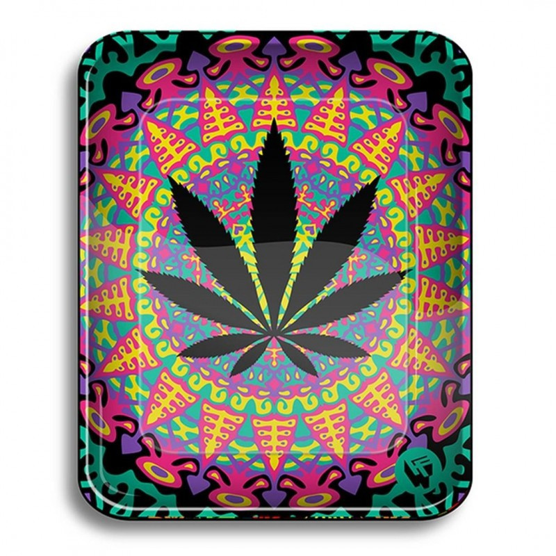 BANDEJA DE LIAR GRANDE HOJAS DE NEON