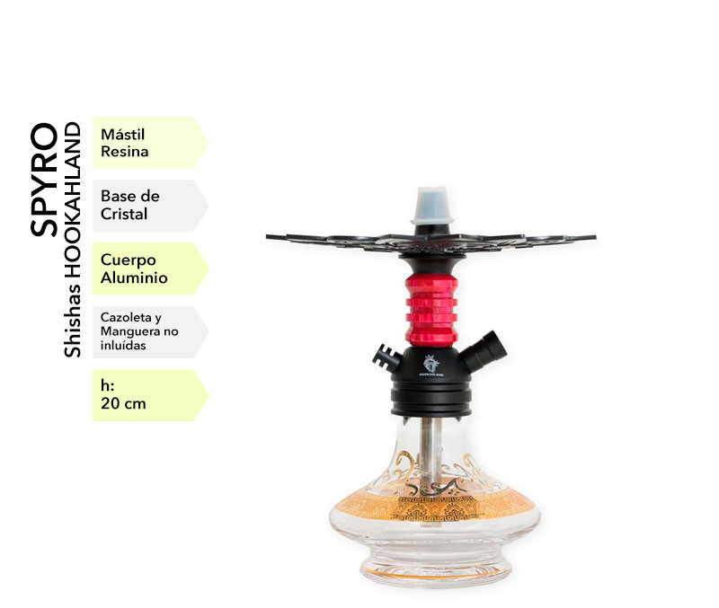 HOOKAHLAND SPYRO ROJO 20CM