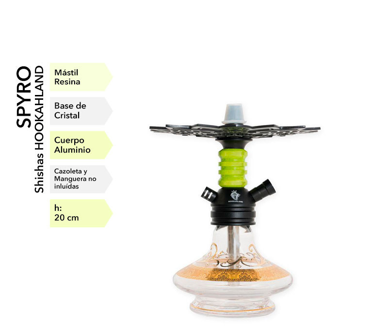 HOOKAHLAND SPYRO VERDE 20CM